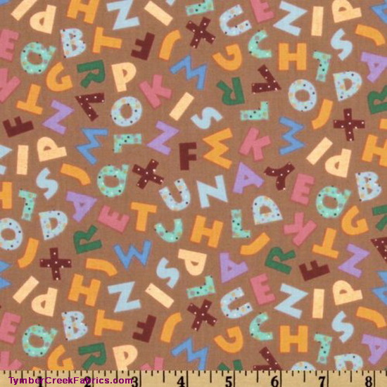 Seek 'N Match I Spy Letters Multi/Brown Fabric